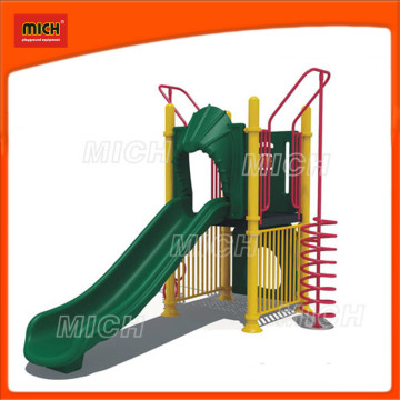 Plástico residencial para crianças Outdoor Playground Big Slides